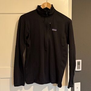 Patagonia Black Lightweight Quarter-Zip Shirt Jacket